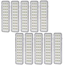 Kit 10 Luminária Emergência Lâmpada Luz Recarregável Bivolt