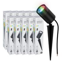 Kit 10 Luminária Espeto Jardim Rgb Avant Lâmpada Cob Led 10w IP65 Bivolt Prova D' Água