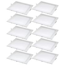 Kit 10 Luminaria Led embutir 18w quadrada Nitrolux 6500k BIV