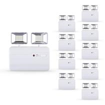 Kit 10 Luminaria Led Emergencia Bloco 12w 6000K Branco Frio Bivolt Cod:ALUT000802 Alut By Avant
