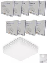 Kit 10 Luminária Plafon Led Borda Infinita 38W Sobrepor Quadra Bvolt Frio 6500k 22cmx22cm Ilumimax Kit 10 Luminária Plafon Led Borda Infinita 38W Sobrepor Quadra Bvolt Frio 6500k 22cmx22cm Ilumimax