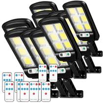 KIT 10 Luminária Refletor Solar Parede 300w Cob Sensor Presença Bateria Lítio 18650 LKY0034