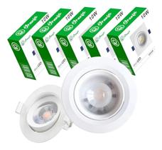 Kit 10 Luminária Teto Spot Led 10w Direcionável 3000k redondo Branco Quente Granfei