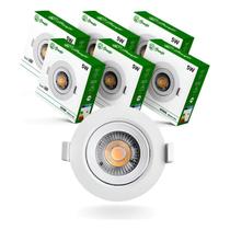 Kit 10 Luminária Teto Spot Led 5w Direcionável Redondo Bivolt -