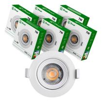 Kit 10 Luminária Teto Spot Led 7w Direcionável 3000k 6500k