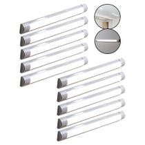 Kit 10 Luminária Tubular Sobrepor De Led Line 36w Branco Frio Kit 10 Luminária Tubular Sobrepor De Led Line 36w Branco Frio