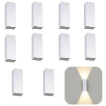 Kit 10 Luminárias Arandela Led Branca 5W 3000K Luz Amarela Kit 10 Luminárias Arandela Led Branca 5W 3000K Luz Amarela