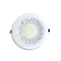 Kit 10 Luminárias Cob Embutir Led Redonda 30w Branco Neutro