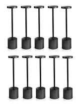 Kit 10 Luminárias de Mesa Candeeiro Led Preto Sem Fio Tutto Home Recarregável Kit 10 Luminárias de Mesa Candeeiro Led Preto Sem Fio Tutto Home Recarregável