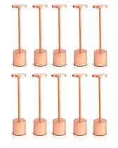 Kit 10 Luminárias de Mesa Candeeiro Led Rose Sem Fio Tutto Home Recarregável