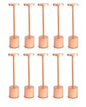 Kit 10 Luminárias de Mesa Candeeiro Led Rose Sem Fio Tutto Home Recarregável