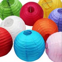 Kit 10 Luminárias Orientais 20 Cm Coloridas Para Eventos