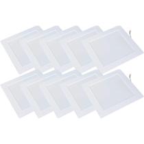 Kit 10 Luminárias Plafon LED Quadrado de Embutir 18W - 4000K (520,0046) - Noll LED