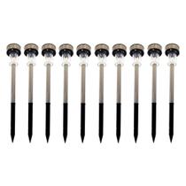 Kit 10 Luminárias Solar Poste De Jardim Luz Led Economica
