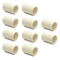 Kit 10 Luva 28mm Cpvc Água Quente Conector Tubo Cano Resistente