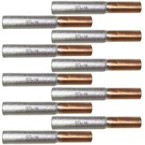 Kit 10 Luva de Emenda Bimetálica para Cabo Cobre 10mm e Alumínio de 16mm