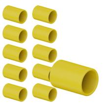 Kit 10 Luva De Pressão Emenda Conduites Corrugados PVC Amarelo Instalações Elétricas 3/4 25mm Tigre
