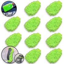 Kit 10 Luva Esponja Microfibra Automotiva Uso Geral Lavagem