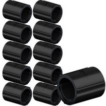 Kit 10 Luva Roscável Para Eletrodutos Pesado PVC Preto Instalações Elétricas 1 Polegada 32mm Tigre