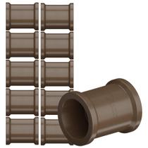 Kit 10 Luva Soldável Com Lisa Roscável PVC Marrom Canos Tubos Água Fria 1/2” Polegadas 20mm Tigre Kit 10 Luva Soldável Com Lisa Roscável PVC Marrom Canos Tubos Água Fria 1/2” Polegadas 20mm Tigre