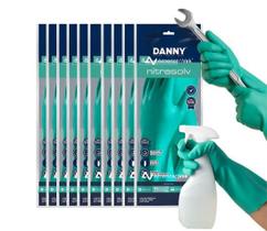 Kit 10 luvas de proteção química e mecânica Kit 10 luvas de proteção química e mecânica