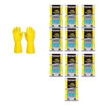 Kit 10 Luvas Látex Amarela Impermeável Uso Geral G Inoven Kit 10 Luvas Látex Amarela Impermeável Uso Geral G Inoven