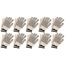 Kit 10 Luvas Proteção Algodão Com Pigmento Tamanho Único Eda