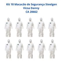 Kit 10 Macacão de Segurança Steelgen Vicsa Danny CA 20662 Kit 10 Macacão de Segurança Steelgen Vicsa Danny CA 20662