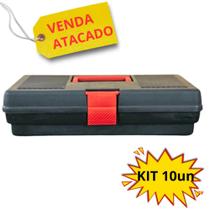 kit 10 Maleta Caixa Organizadora De Pesca Econômica Com Bandeja Pesca e Ferramentas Multiuso Pequena Atacado