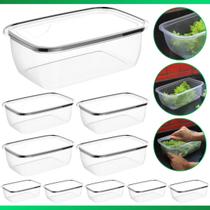 Kit 10 Marmita Potes BPA FREE Alimentos Organizadores De Congelador 350ml / 700ml / 3,6L
