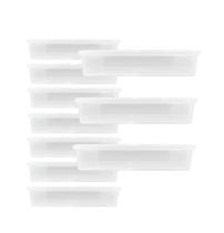 Kit 10 Marmitas Potes 1000ml PP Tampa Lacre Retangular Transparente