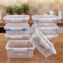 Kit 10 Marmitas Potes 750ml Travas Laterais Hermeticas Livres de BPA Alimentos Organiza Congelador Kit 10 Marmitas Potes 750ml Travas Laterais Hermeticas Livres de BPA Alimentos Organiza Congelador