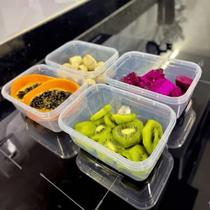 Kit 10 Marmitas Potes 850ml Travas Laterais Hermeticas Livres De BPA Alimentos Organiza Congelador Kit 10 Marmitas Potes 850ml Travas Laterais Hermeticas Livres De BPA Alimentos Organiza Congelador