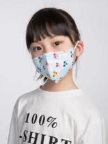 Kit 10 Máscara Facial N95 Criança Pff2 com Estampas Proteção Infantil Prevenção Kids Germes Poeiras