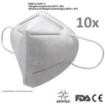Kit 10 Máscara K N 95 Anvisa FDA CE emb Individualmente Bfe95% Kit 10 Máscara K N 95 Anvisa FDA CE emb Individualmente Bfe95%