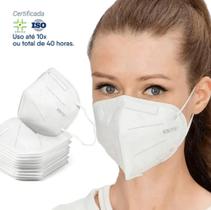 Kit 10 Máscara KN95/PFF2/N95 Proteção Hospitalar Com Clip Nasal Branca - 3M