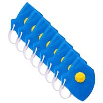 Kit 10 Máscara Respiratória com Válvula Super Safety PFF2 Azul CA44595 Kit 10 Máscara Respiratória com Válvula Super Safety PFF2 Azul CA44595