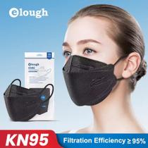 Kit 10 Máscaras BOCA DE PEIXE de proteção 3D KN95 N95 PFF2 5 Camada preta Elough - JN GRIFFES