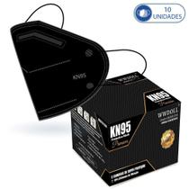 Kit 10 Máscaras Descartáveis KN95 Premium WWDoll Cinco Camadas Preta com Clipe Nasal Kit 10 Máscaras Descartáveis KN95 Premium WWDoll Cinco Camadas Preta com Clipe Nasal