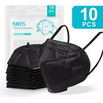 Kit 10 Máscaras KN95 PRETA ORIGINAL Alta Proteção PFF2 N95 - Shield