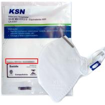 kit 10 Máscaras PFF2(N95) Hospitalares KSN com registro Anvisa e selo Inmetro - KSN DO BRASIL