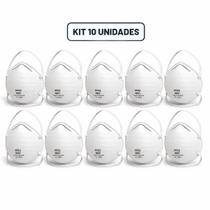 Kit 10 Máscaras Respirador PFF2 8801 Proteção Contra Fumos e Névoas Kit 10 Máscaras Respirador PFF2 8801 Proteção Contra Fumos e Névoas