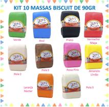 Kit 10 Massas De Biscuit - Jl Artesanato 90 Gramas Kit 10 Massas De Biscuit - Jl Artesanato 90 Gramas