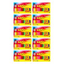 Kit 10 Massinha De Modelar 12 Cores Magix 130g Multicolor