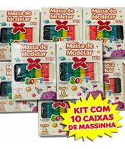 Kit 10 Massinha De Modelar Soft Make - 6 Cores 90g C/cheirinho Sortida - Make Soft Kit 10 Massinha De Modelar Soft Make - 6 Cores 90g C/cheirinho Sortida - Make Soft