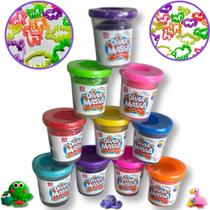 Kit 10 Massinhas 4 Moldes Diver Massa de Modelar Cores Sortidas Diversão Brinquedo Divertoys Criança Presente Menino Menina Kit 10 Massinhas 4 Moldes Diver Massa de Modelar Cores Sortidas Diversão Brinquedo Divertoys Criança Presente Menino Menina