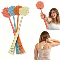 Kit 10 Mata Mosca e Coçador de Costas 2 em 1 Mãozinha Portátil Multifuncional Acessório Leve