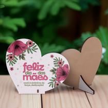 Kit 10 MDF Coração Especial Homenagem Dia das Mães