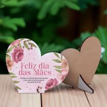 Kit 10 MDF Coração Especial Homenagem Dia das Mães
