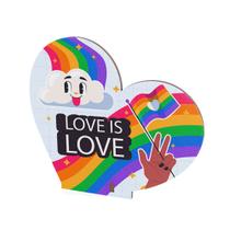 Kit 10 MDF Coração Lembrancinhas LGBT